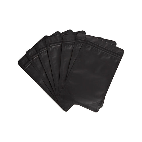 Black Aluminium Mylar Foil Stand Up Pouch 100pcs Resealable Bags