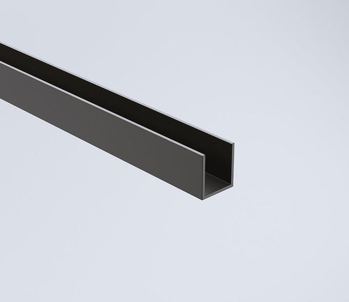 110x110cm Corner Frameless Shower Screen with Black Channel and SS Hinges, Square Knob Handle