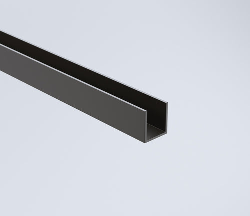 Glass Shower Screen 120cm Floor Channel in Black