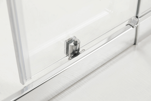 Adjustable 1500x1010mm Single Door Sliding Glass Shower Screen with Shower Handle Style 3 - Chrome