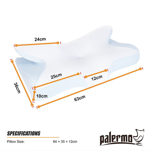 Memory Foam Contour Pillow with a Breathable, Washable Cover