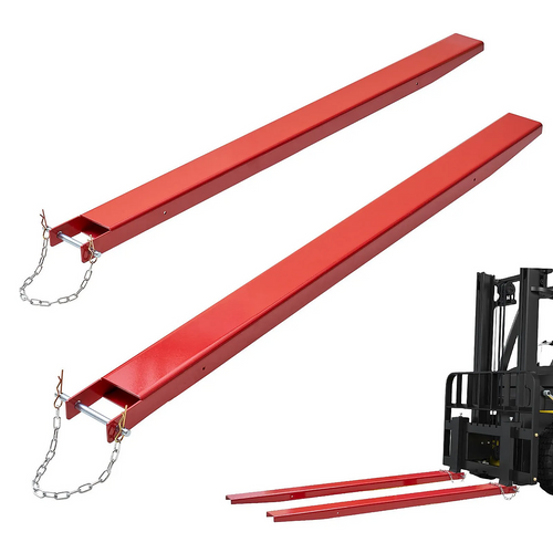209cm Heavy Duty Forklift Fork Extensions – Carbon Steel Pallet Fork Attachments with Safety Retaining Pins