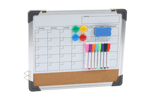 Magnetic Whiteboard Calendar 40x30cm Double Sided Planner