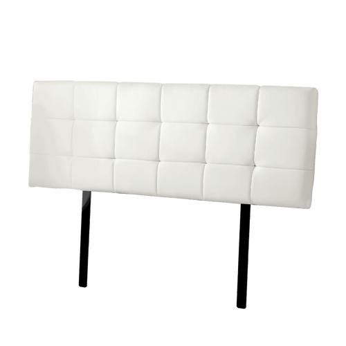 King PU Leather Bed Deluxe Headboard Bedhead - White