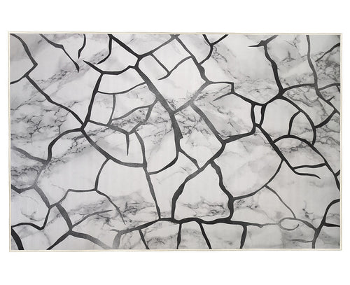 200x300cm Large Floor Gray Marble Rug – Modern Area Carpet for Bedroom, Living Room, Lounge or Home Décor Mat