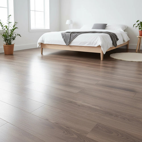 Vinyl Floor Tiles Wood Grain Sapele Look  – 16 Pack Peel & Stick Flooring