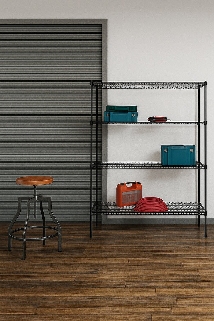 Modular Wire Storage Shelf 1500 x 600 x 1800mm Steel Shelving - Baking Black Technology