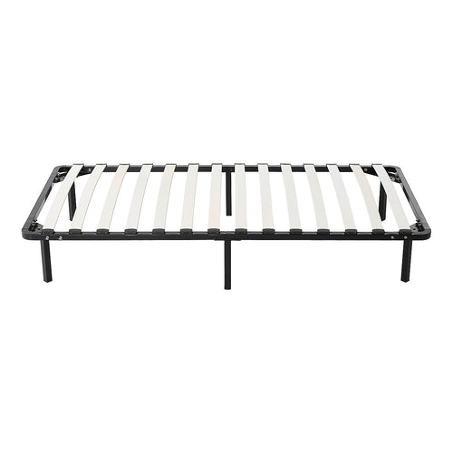 Metal Bed Frame for Single Mattress – Black Powder-Coated Steel Base