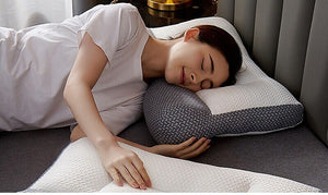 Cervical Ergonomic Pillow Soy Bean Contour Orthopedic Bed Neck Pain Washable