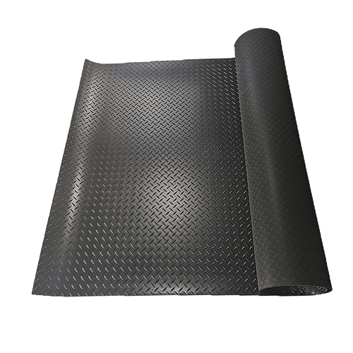 Garage Floor Mat Diamond Plate PVC Vinyl Flooring Rolls Non-Slip 2.5mm Thick