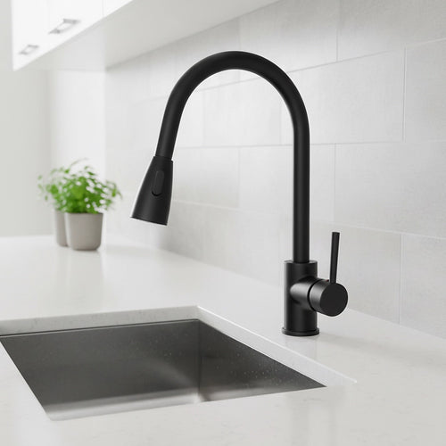Basin Mixer Pull-Down Tap Faucet – Kitchen, Laundry & Bathroom Sink in Black