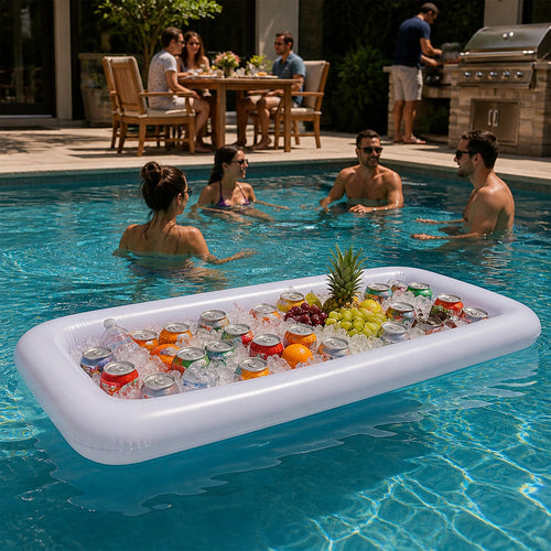 Inflatable Drinks Holder & Floating Ice Bar for Pool Parties