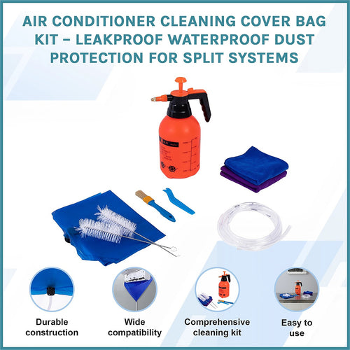 Air Conditioner Cleaning Cover Bag Kit – Leakproof Dust Protection for Split Systems