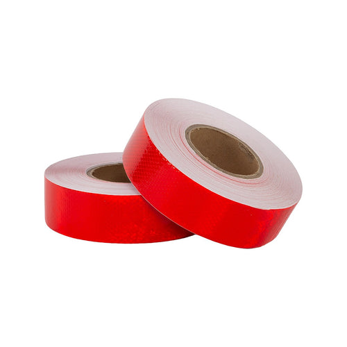 Hi Vis Reflective Tape 2 Pack 50mm x 50m 3M Adhesive Red