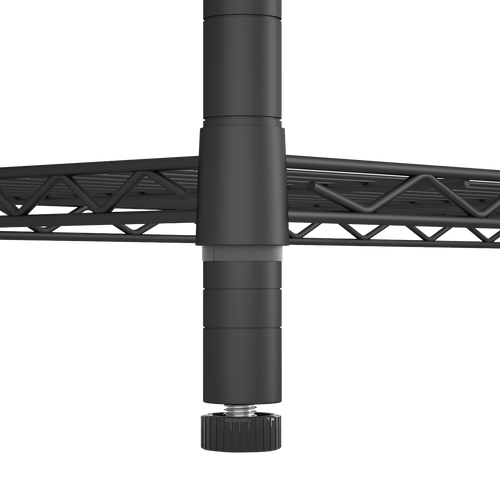 Modular Wire Storage Shelf 1500 x 600 x 1800mm Steel Shelving - Baking Black Technology