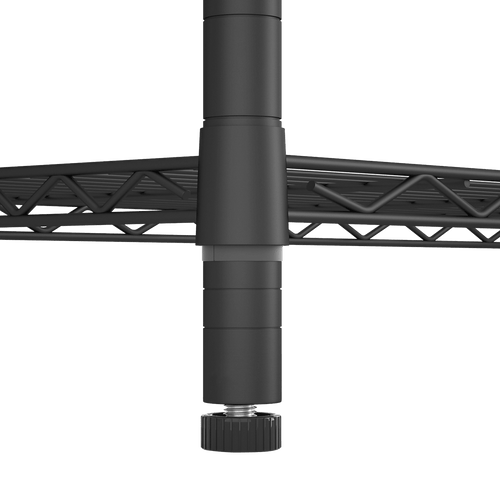 Modular Wire Storage Shelf 1500 x 450 x 1800mm Steel Shelving - Baking Black Technology