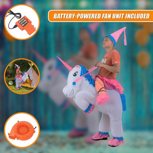 Unicorn Fancy Dress Inflatable Suit -Fan Operated Costume