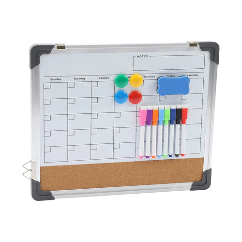 Magnetic Whiteboard Calendar 40x30cm Double Sided Planner