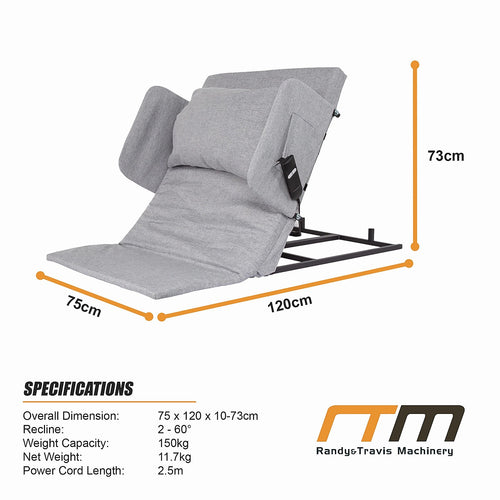 Electric Adjustable Bed Backrest – Power-Lift Support with Remote for Relaxed Sitting & Comfort