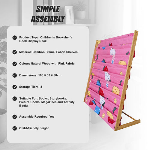 Kids Bookshelf Book Display Organiser