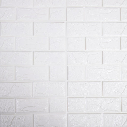 3D Brick Wall Tile Stickers 60x30cm – 50 Pack Peel & Stick Wallpaper Panels for Home Décor