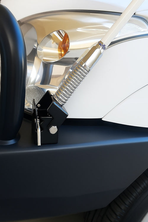 Adjustable Folding UHF Antennas Mount Bracket – Black Bullbar Clamp