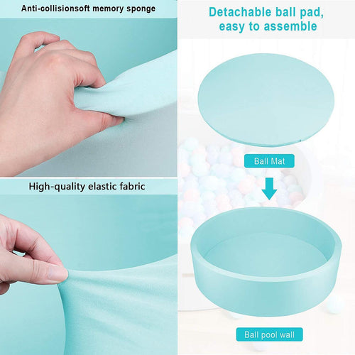 Round Ball Pit Playpen Enclosure Blue 