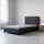 King Single Deluxe Black PU Leather Upholstered Bed Frame with Headboard & Slats