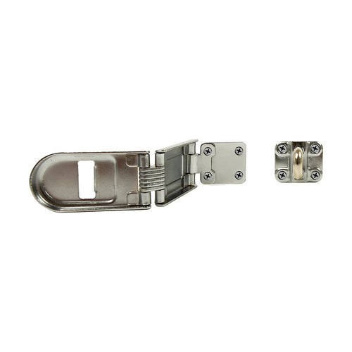 Security Lock Hardened Steel Fixed Staple Hasp 6-1/4 in. L