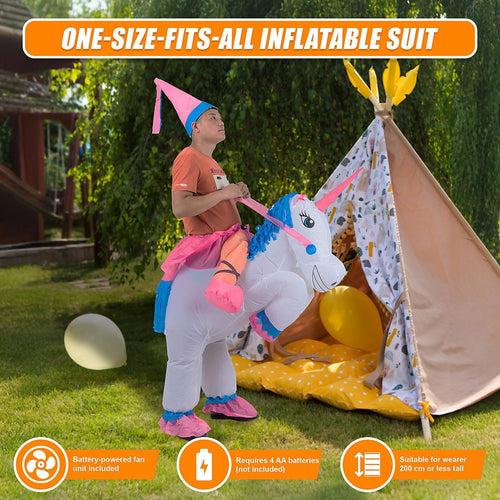 Unicorn Fancy Dress Inflatable Suit -Fan Operated Costume