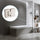 100cm Frameless Glass Bath Screen with Brass Brackets - Nickel