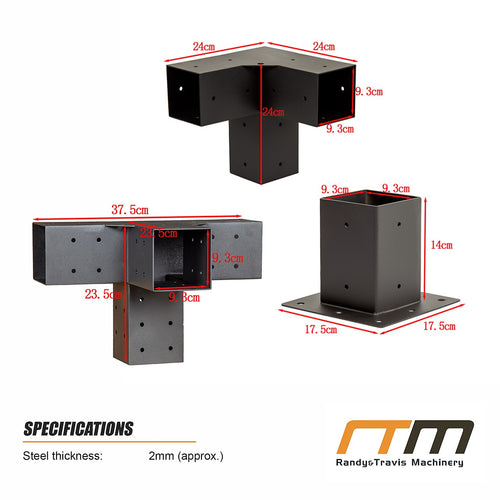 DIY Pergola Kit – Double Wall Mount Set with Brackets