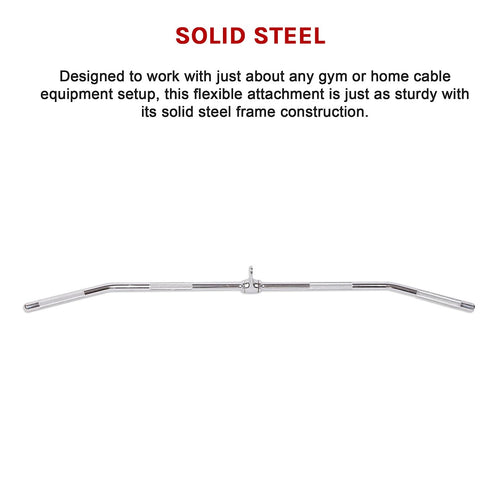 48" Lat Pulldown Bar Cable Attachment – Gym Handle for Back & Strength Workouts