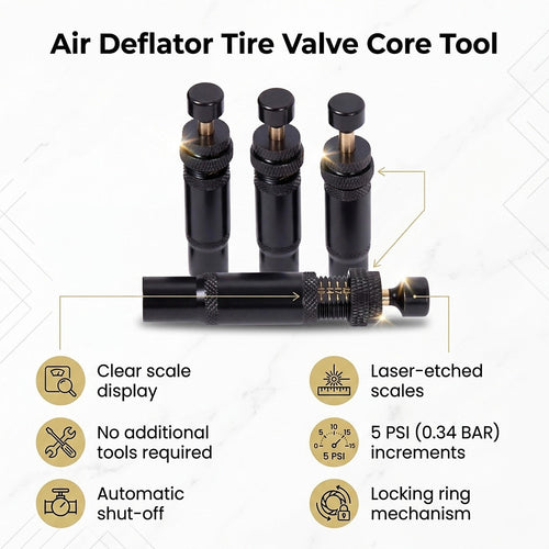 4WD Tyre Deflators 4 Pack Adjustable 10–30 PSI