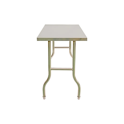 122x61cm Stainless Steel Folding Kitchen Bench – Commercial Prep Work Table