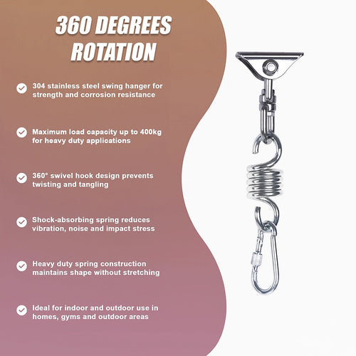 304 Stainless Steel Swing Hanger Heavy Duty 360° Swivel Hook Mount