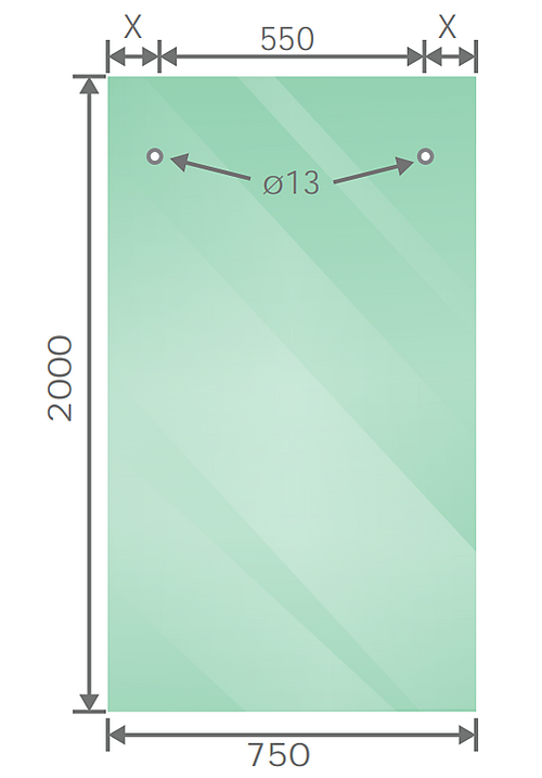 140x90cm Frameless Glass Sliding Corner Shower – With White Rail and U-brackets for Contemporary Bathrooms
