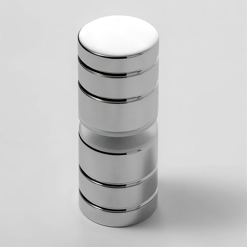 100x70cm Corner Frameless Shower Screen with Chrome Wall & Floor U Brackets and Brass Hinges, Round Knob Handle