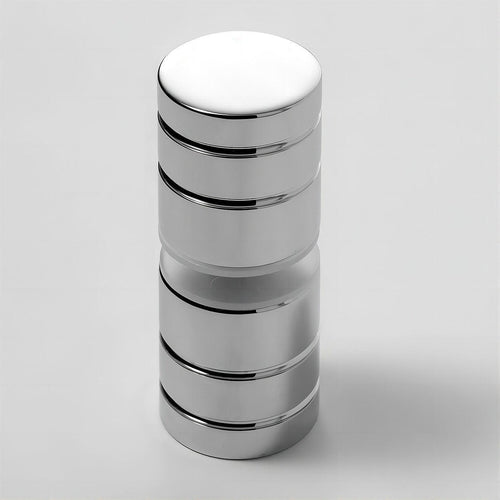 110cm Wall to Wall Frameless Shower Screen with Chrome Channel and SS Hinges , Round Knob Handle