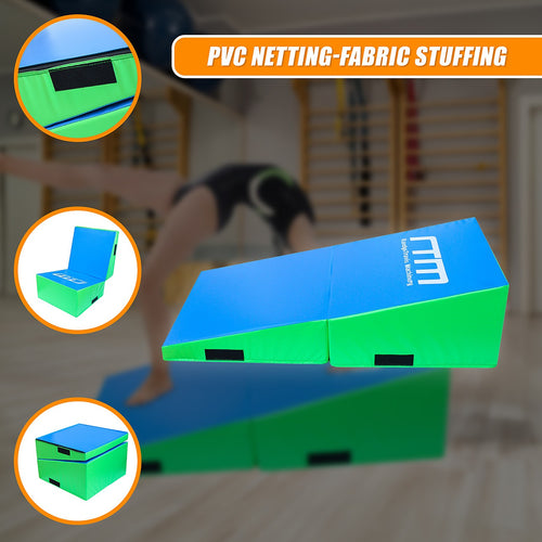 Foldable Soft Incline Gymnastics Mat Wedge 120x60cm