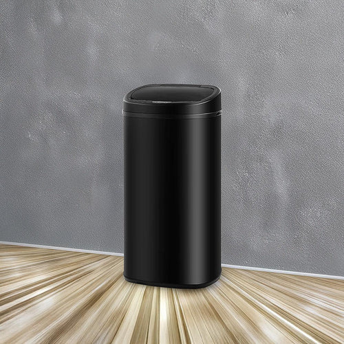 68L Motion Sensor Bin Automatic Stainless Steel Kitchen Rubbish Trash - Black