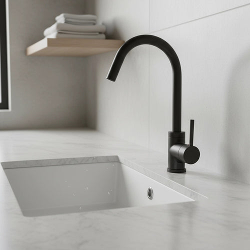 Kitchen Mixer Tap Faucet for Basin & Laundry Sink – Modern Black Finish