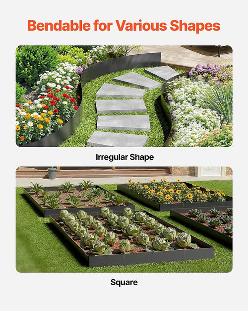Steel Landscape Edging 6 Pack – 100x20cm Rust-Resistant Garden Border Edging