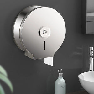 Toilet Paper Towel Dispenser Brushed Stainless Steel Wall-Mounted Bathroom Tissue 