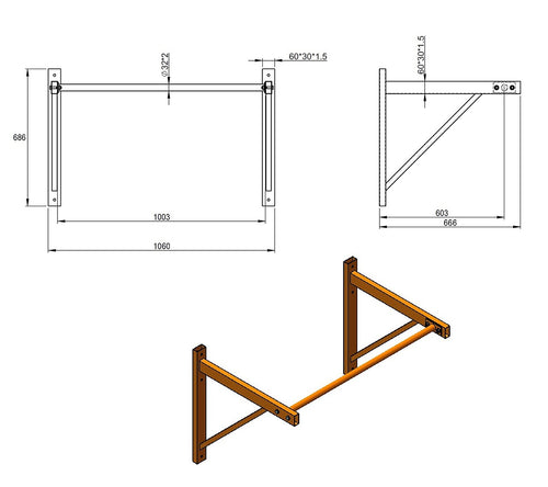 Wall Mounted Pull Up Bar – Heavy Duty Chin Up Station for Reliable Home Upper Body Training