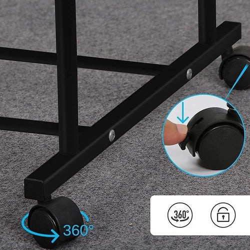 Double Clothes Rack Metal Garment Rail 80x154cm – Heavy Duty Hanging Storage Shelf