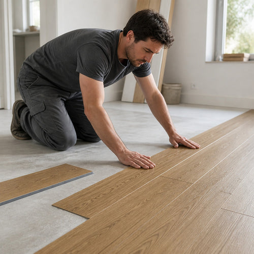 Self Adhesive Vinyl Floor Tiles Peel & Stick Flooring Grain Elm Look 16 Pack 2.3m²