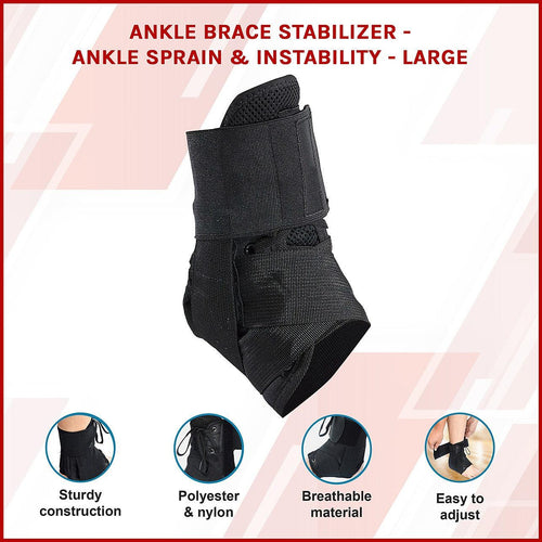 Large Ankle Brace Stabilizer - Ankle sprain & instability