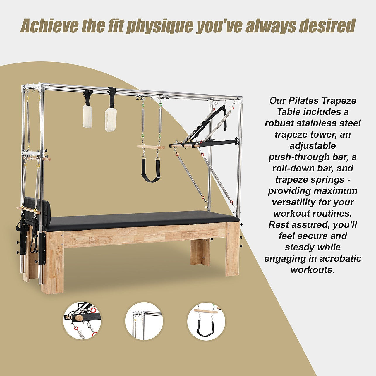 Table Machine Gym Pilates Trapeze Table Home Gym Train Equipment Machine - Sports ...