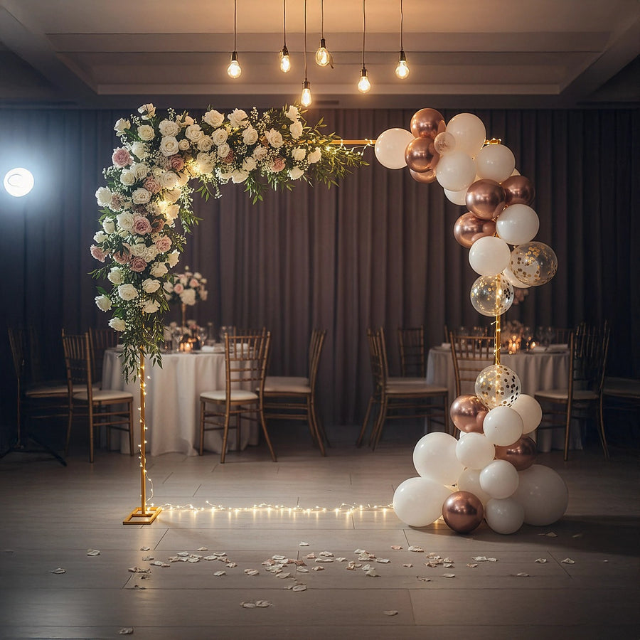 3m Wedding Arch Backdrop Stand – Square Metal Frame for Balloons, Flowers & Events